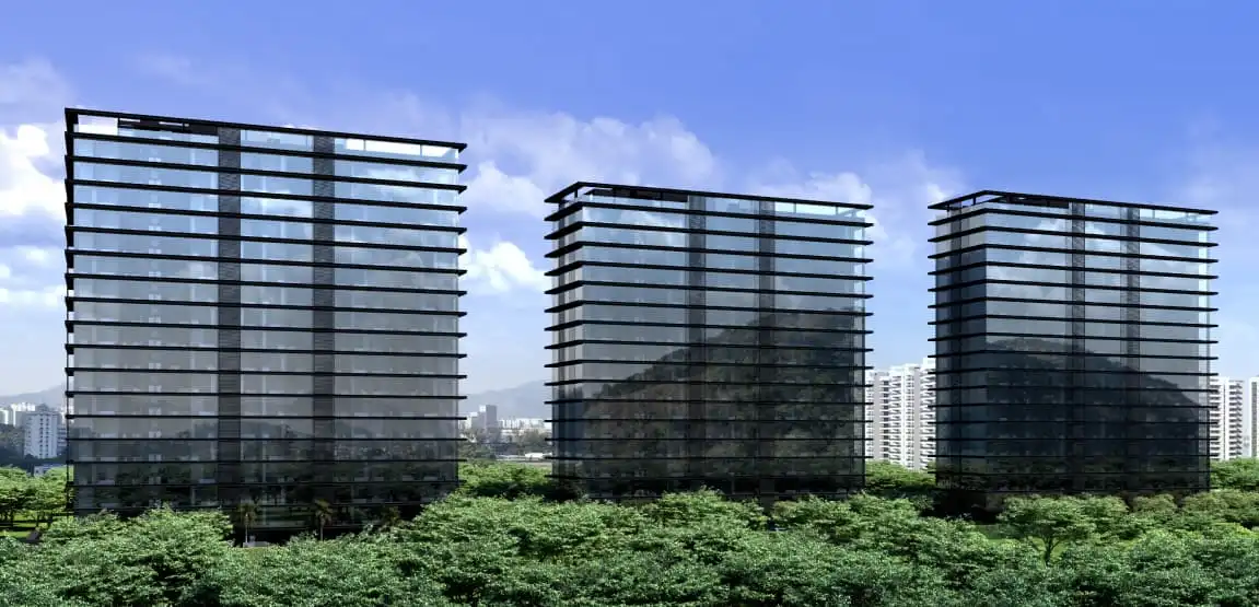 Prédios do empreendimento diurno.